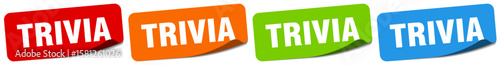 trivia sticker. trivia sticker set on white background