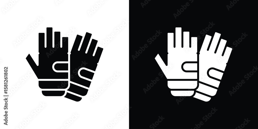 Fototapeta premium Fitness Gloves icon symbol. Simple, flat design for and apps