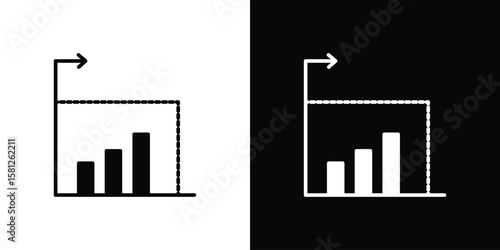 Tableau sur toile Diminishing returns icon symbol. Simple, flat design for and apps