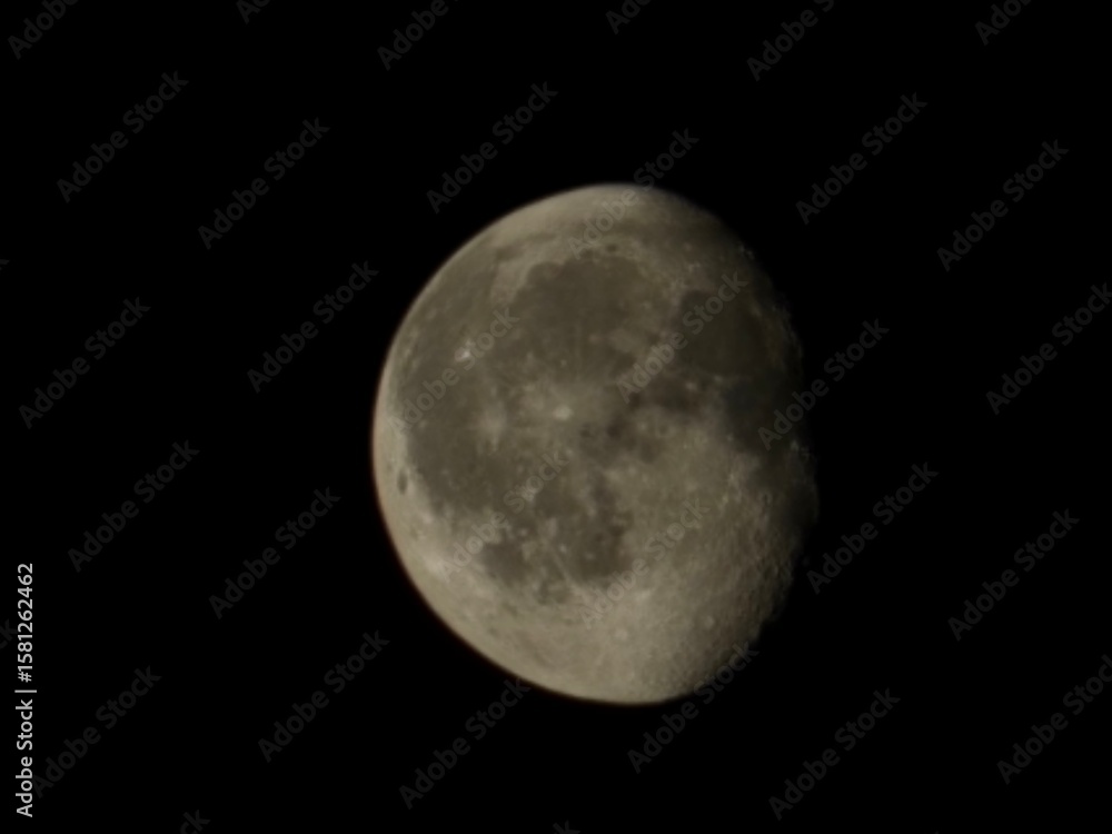 Naklejka premium The Moon: Waning Gibbous 