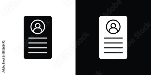Fotografie Curriculum icon symbol. Simple, flat design for and apps