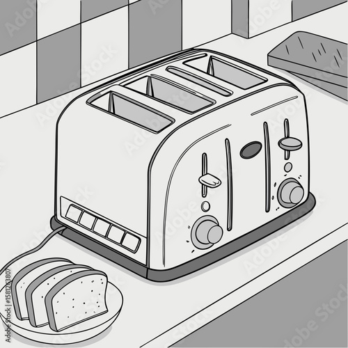 illustration of a toaster