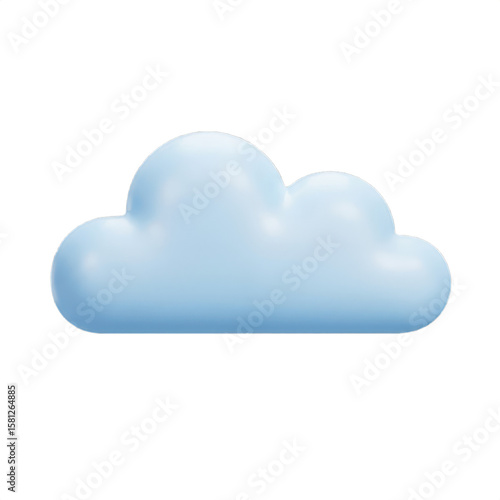3d Cloud isolated, Cloud Icon PNG