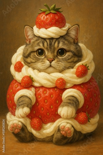 Cute cats dressed or shaped like food