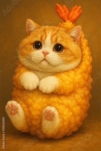 Cute cats dressed or shaped like food