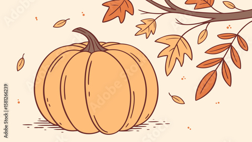 Pumpkin  round autumn squash
