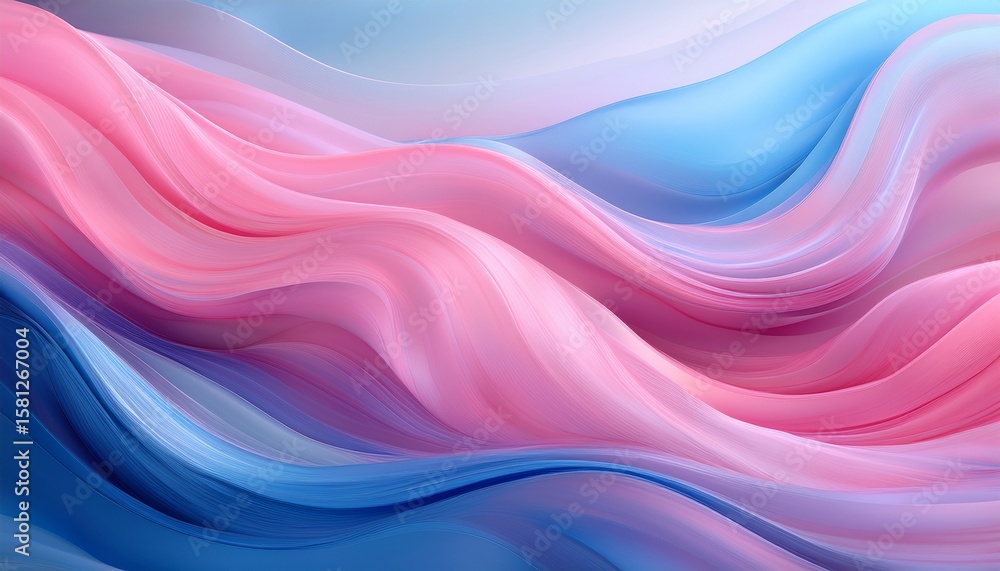 Fototapeta premium a soft and flowing abstract background featuring gentle waves of pink and blue hues creating a serene and modern atmosphere