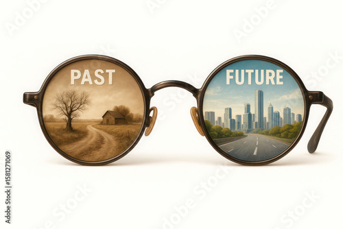 Glasses through which you can see the past and the future.