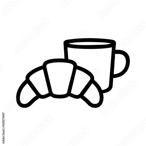 sleek breakfast duo — piping croissant