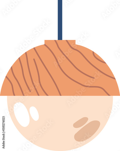 Round ceiling lamp vector illustration