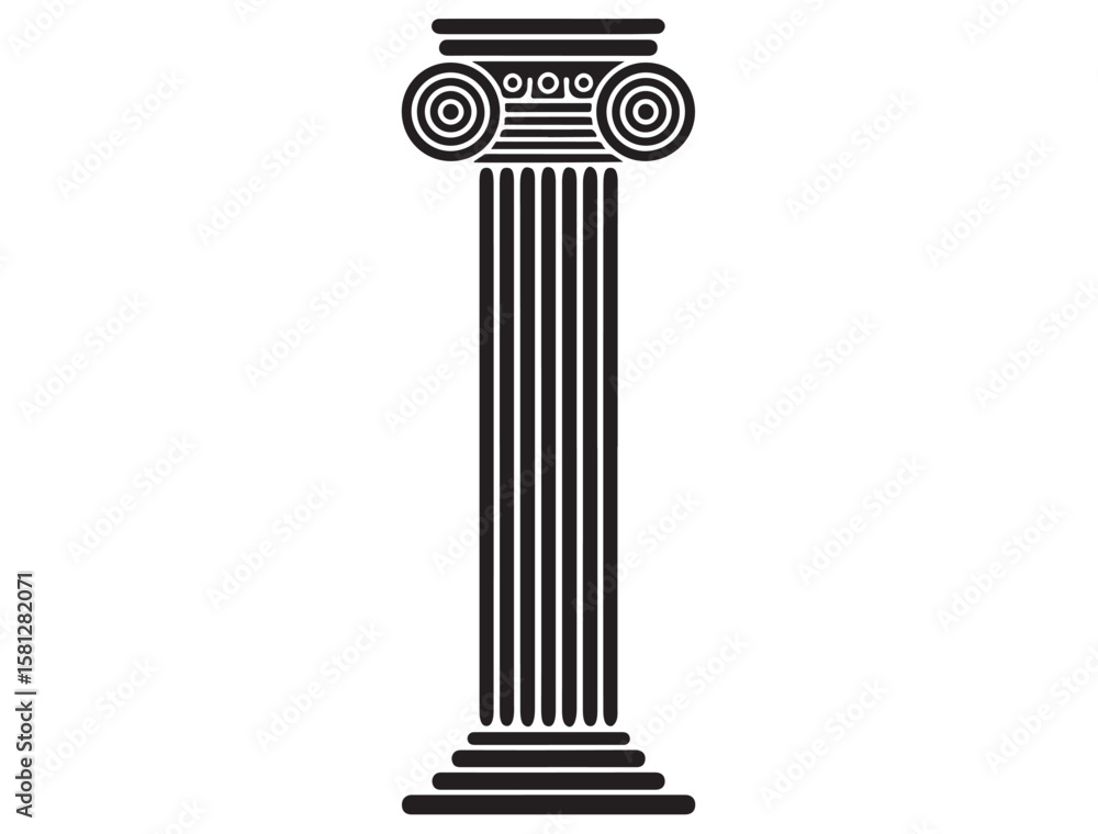 Fototapeta premium GREEK COLUMN SILHOUETTE