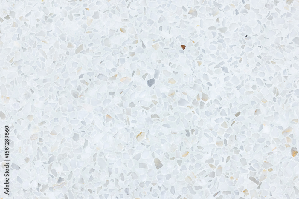 Obraz premium Terrazzo floor construction on concrete floor. To decorative surface for interior exterior. Seamless pattern for background and texture. Gravel mixed with concrete and polished smooth.