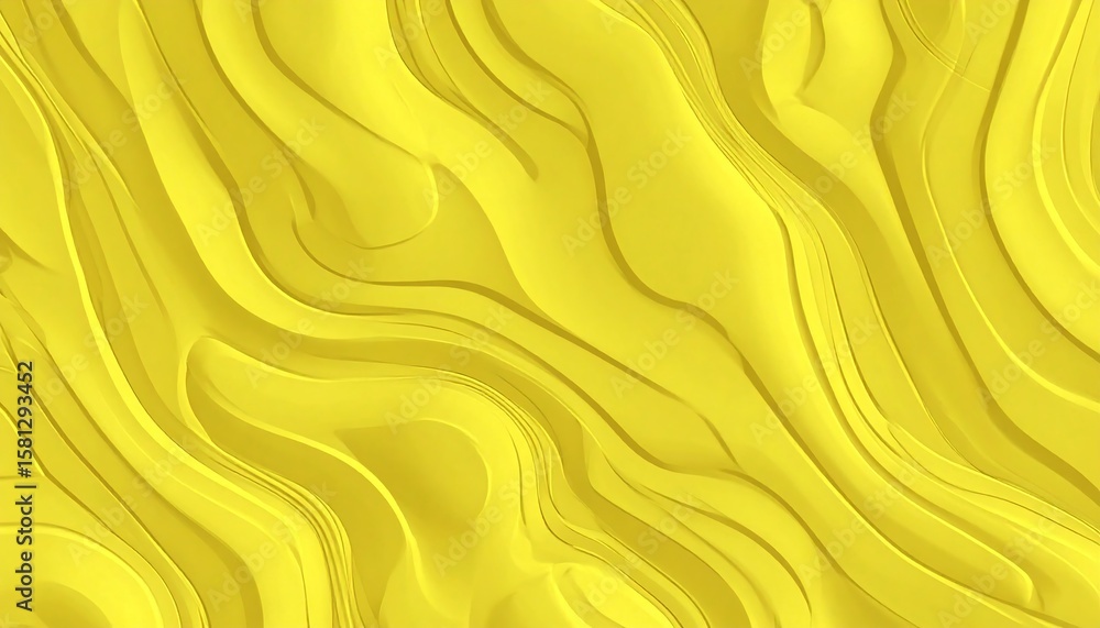 Obraz premium Abstract, vibrant yellow, wavy texture