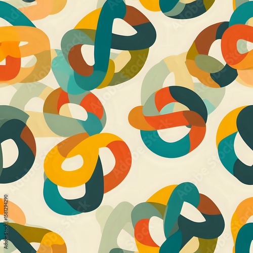 Abstract Pretzel Shape Pattern