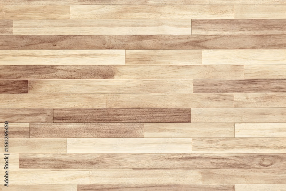 Fototapeta premium Natural tone hardwood floor background, top view, seamless pattern, clean composition for architecture, furniture, or interior design.