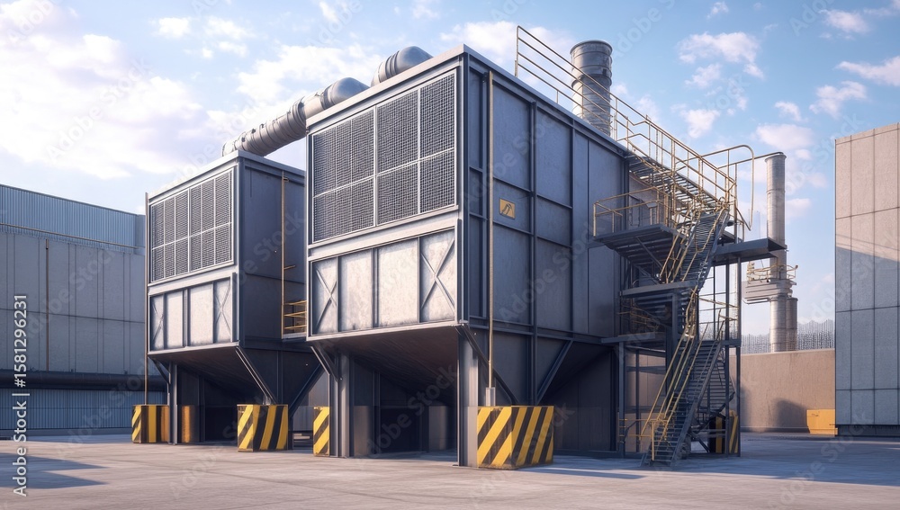 Obraz premium Industrial air filtration system