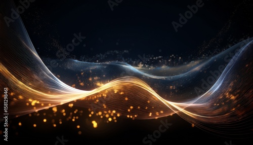 ethereal dark wave background featuring radiant particles for a captivating visual experience