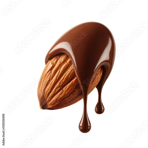 Wallpaper Mural Almond covered with chocolate delicious dessert food sweet treat nut isolated on transparent background Torontodigital.ca
