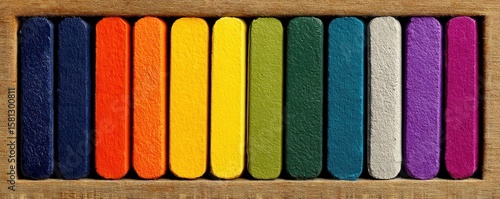 Colorful retro vertical stripes with matching palettes in a harmonious gradient