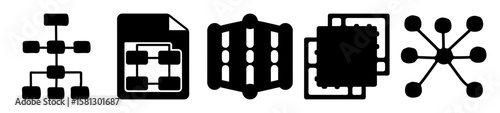 Φωτογραφία Black and White Graphical Representations of Data Structures and Network Topolog