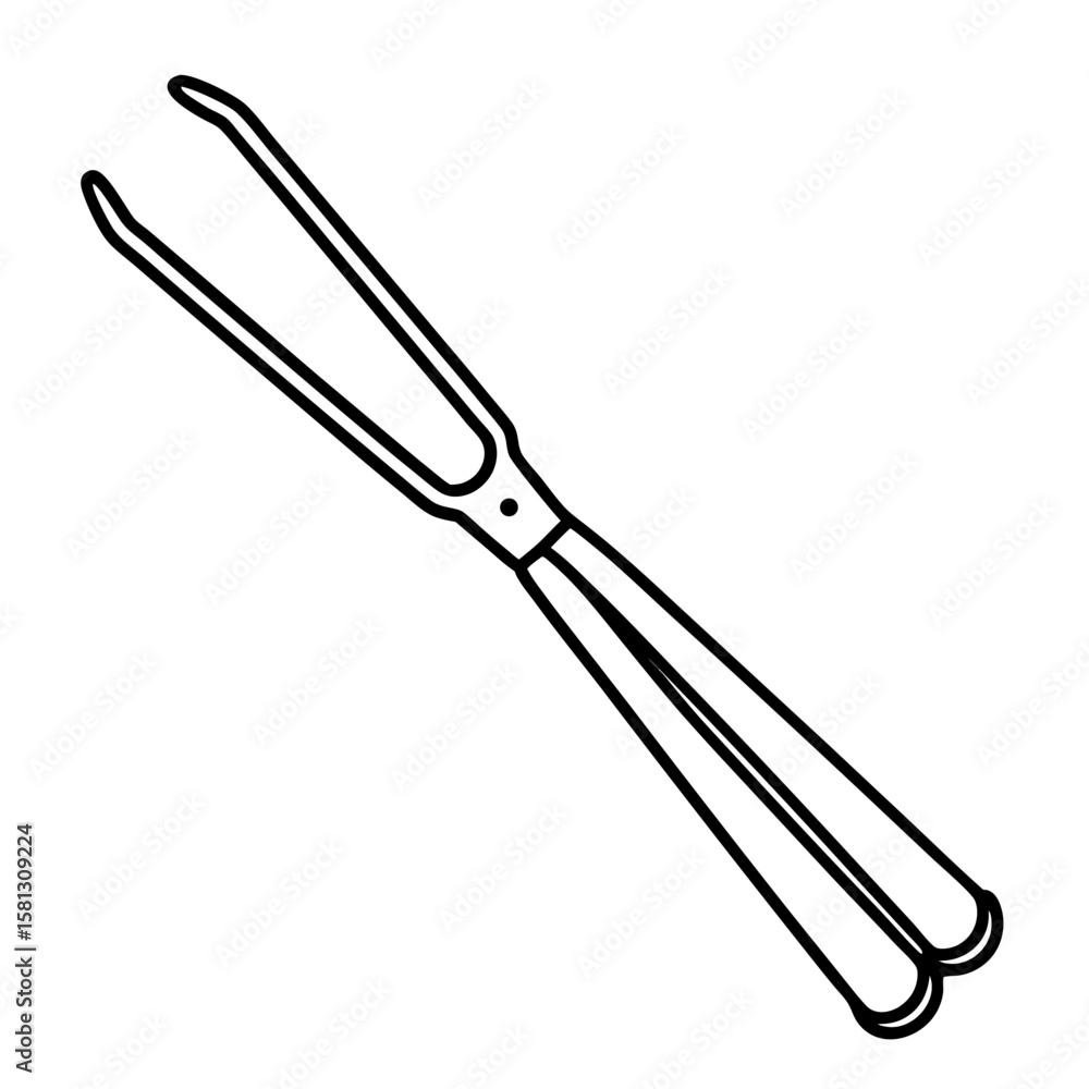 Kitchen Tongs Vector Illustration Kitchen Tongs Vector Illustration