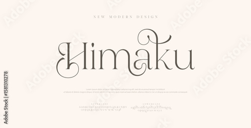 Classic serif font alphabet letters fancy gentle typographic design. Elegant typography. Retro slick serif letter set for wedding card, restaurant menu, headline, lettering.