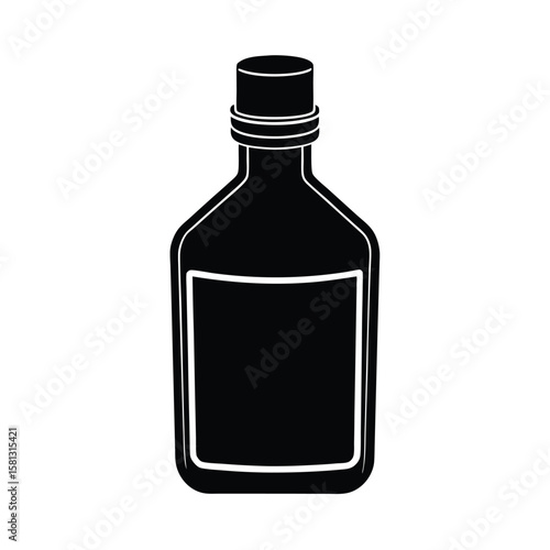 mouthwash bottle on white background