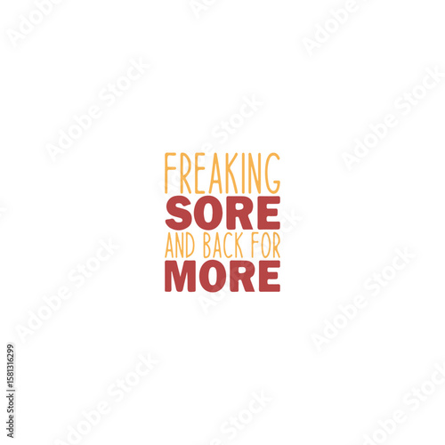 Soreness and Determination: Bold typography conveys the resilient spirit of pushing past physical limits, focusing on recovery and resolve.
