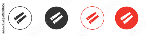 Wooden block icon pictogram in solid version.