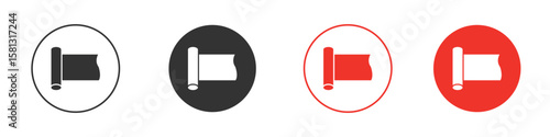 Aluminum foil icon pictogram in solid version.
