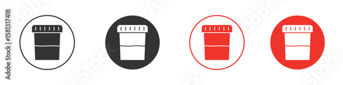 Urine test icon pictogram in solid version.