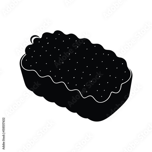 bath sponge on white background