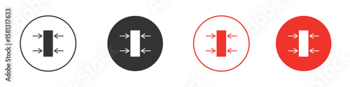 Thickness icon pictogram in solid version.