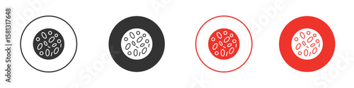 Thalassaemia icon pictogram in solid version.