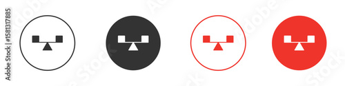 Stability icon pictogram in solid version.
