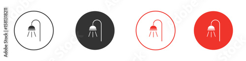 Shower Head icon pictogram in solid version.