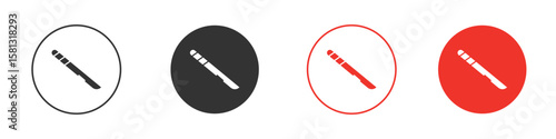 Scalpel icon pictogram in solid version.
