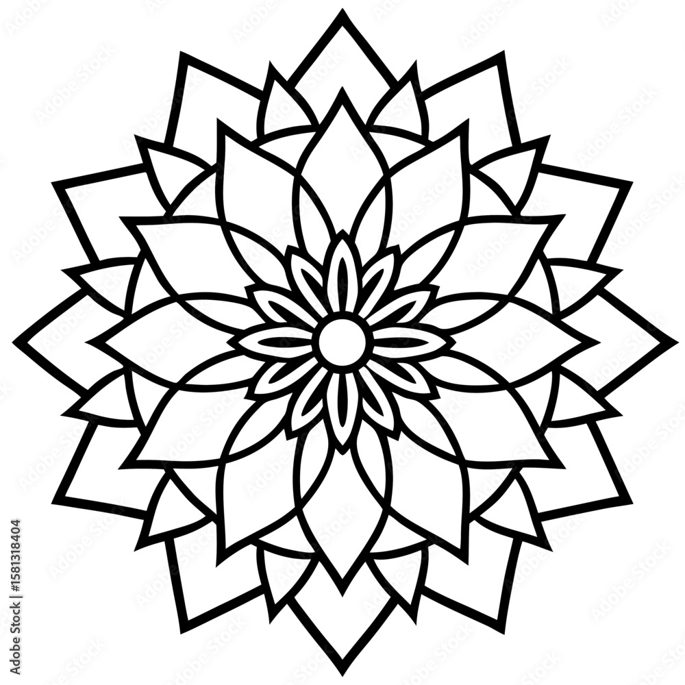 Vibrant Mandala in Pop Style Vibrant Mandala in Pop Style
