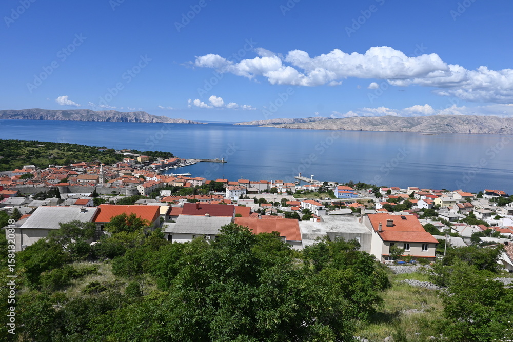 Obraz premium Senj, a town, a resort on the Adriatic Sea, a popular tourist destination, in Croatia, Europe,
