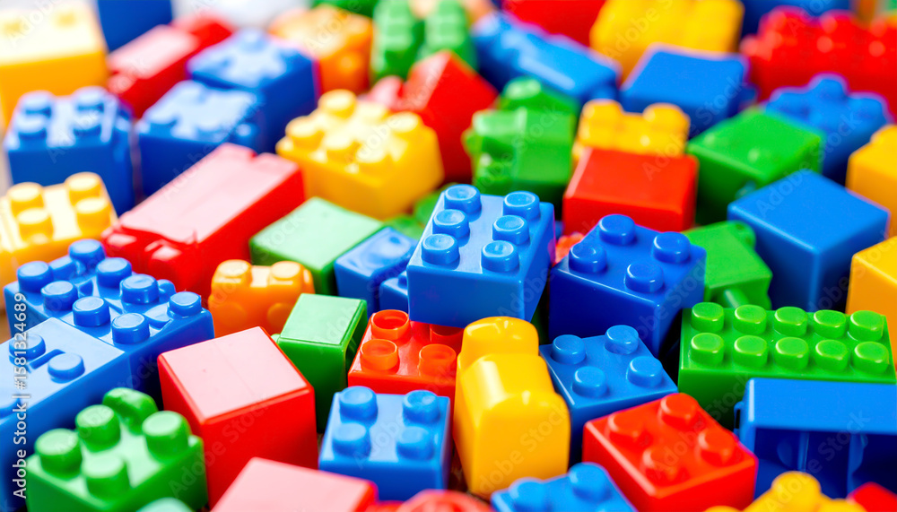 Fototapeta premium Spielsteine, Legosteine, Hintergrund