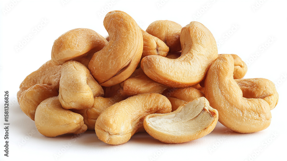 Cashew nuts, whole and raw, healthy snack, isolated on tranparent background Cashew nuts, whole and raw, healthy snack, isolated on tranparent background