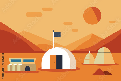 Greek orthodox church and mosque architecture in ancient desert city at sunset