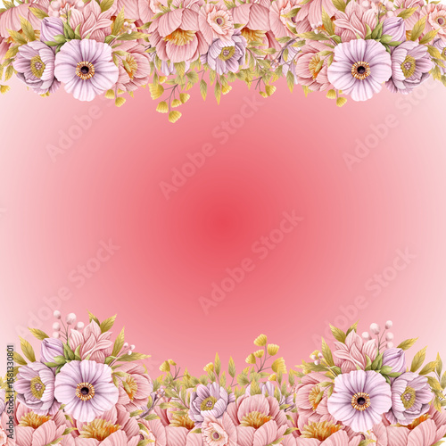 beautiful flower themed frame