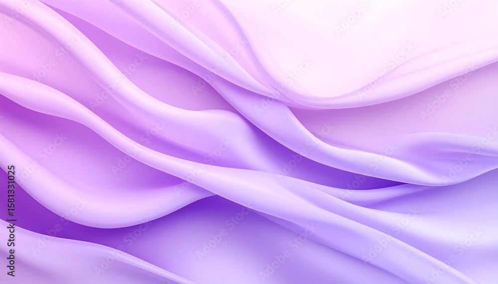 Fototapeta premium Soft, flowing fabric in a pastel purple gradient