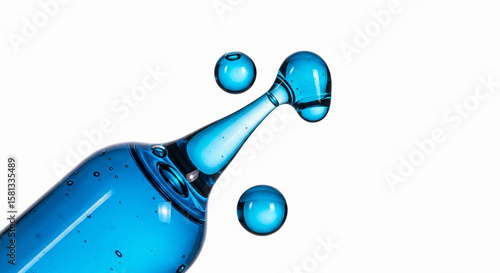 Scientific molecular structure and cosmetic serum drop, DNA and chemical formula design