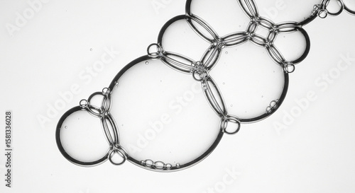 Scientific molecular structure and cosmetic serum drop, DNA and chemical formula design