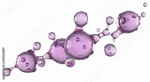Scientific molecular structure and cosmetic serum drop, DNA and chemical formula design