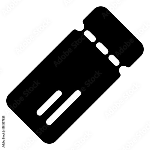 Tiket icon with solid style