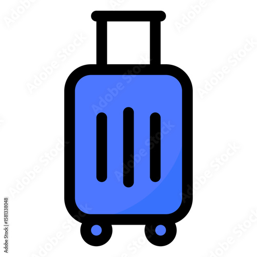 Travel Bag icon with filledline style