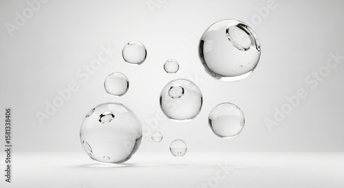 Scientific molecular structure and cosmetic serum drop, DNA and chemical formula design